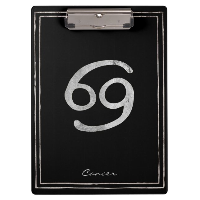 Carpeta De Pinza Cáncer, el cangrejo martilló astrología estilizada (Anverso)