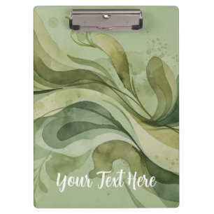 Carpeta De Pinza Canción de la Tierra Fluyendo Verdes Abstractos de