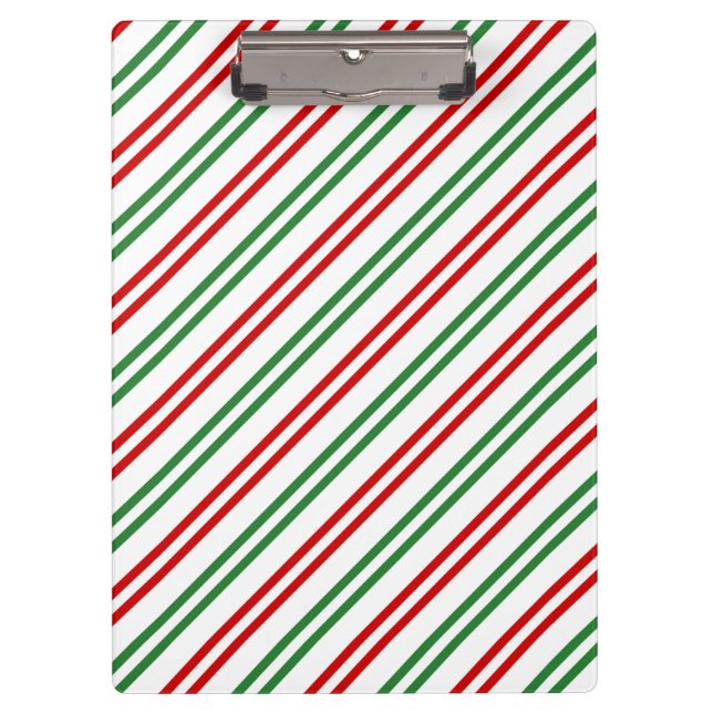 Carpeta De Pinza Candy Cane Navidades Strips Red Green (Anverso)