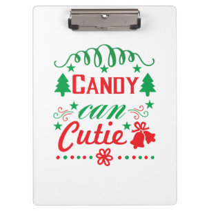 Carpeta De Pinza Candy de arte navideño puede cortar
