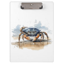 cangrejo azul y naranja caminando por la playa