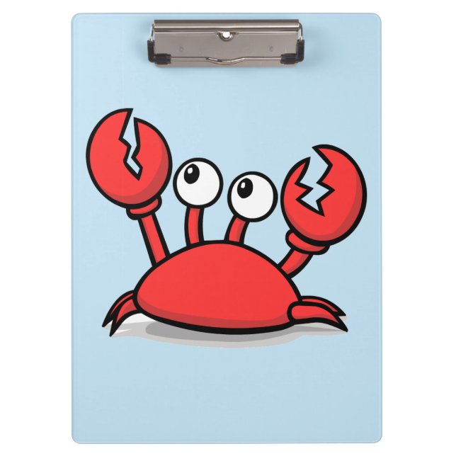 Carpeta De Pinza cangrejo rojo animado lindo (Anverso)