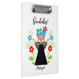 Carpeta De Pinza Cantante de fado con barcos de caravanas portugues