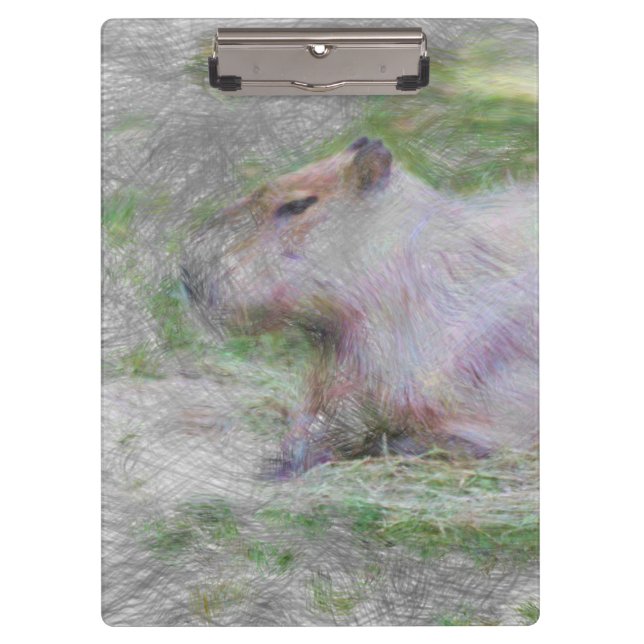 Carpeta De Pinza capibara de animales artísticos (Anverso)