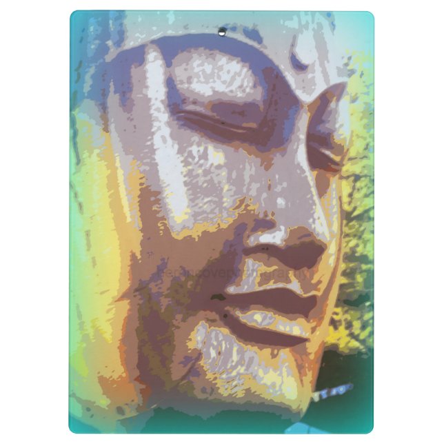 Carpeta De Pinza cara de buddha verde (Reverso)