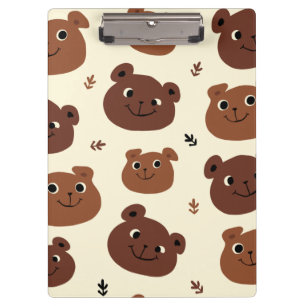 Carpeta De Pinza Cara de oso divertida