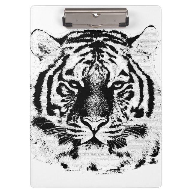 Carpeta De Pinza Cara de tigre blanco y negro (Anverso)