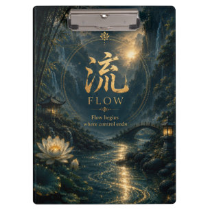 Carpeta De Pinza Carácter chino 流 Flujo (Liú)