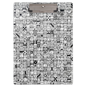 Carpeta De Pinza Caras divertidas de dibujos animados cuadrados