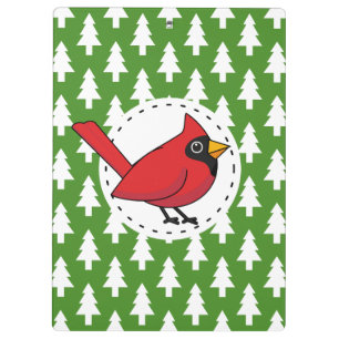 Carpeta De Pinza Cardenal rojo personalizado sobre el patrón de los