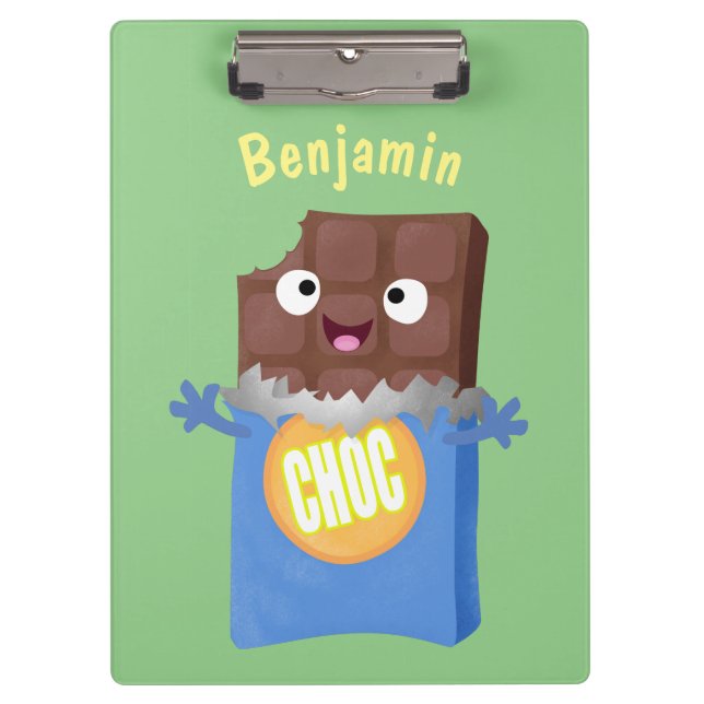 Carpeta De Pinza Caricatura de dibujos animados de un dulce chocola (Anverso)