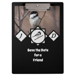 Carpeta De Pinza Carolina Adorable Chickadee Monograma Foto