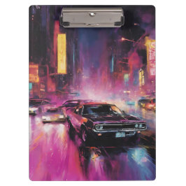 Carpeta De Pinza Carreras callejera nocturna en la vibrante ciudad