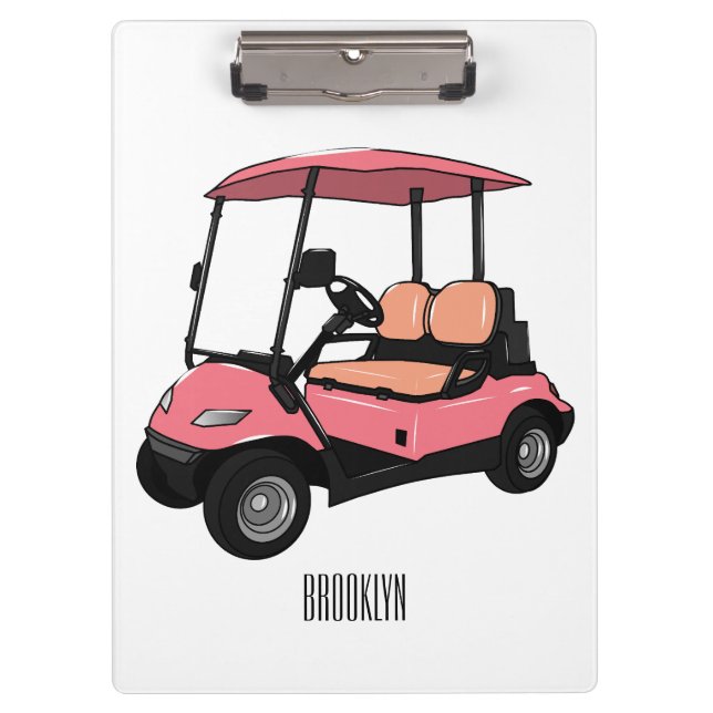 Carpeta De Pinza Carro de golf / ilustracion personalizado de coche (Anverso)
