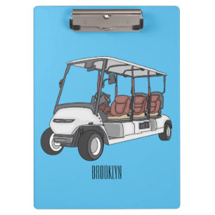 Carpeta De Pinza Carro de golf / ilustracion personalizado de coche