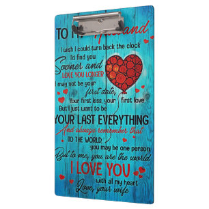 Carpeta De Pinza Carta a mi esposo Encantador De Mi Esposo