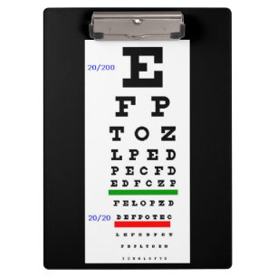 Carpeta De Pinza Carta de prueba del ojo