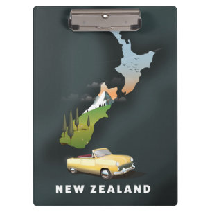 Carpeta De Pinza Cartel de viaje a Nueva Zelanda