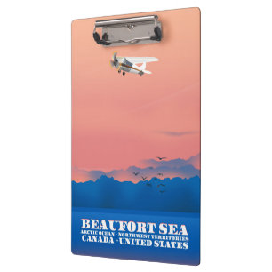 Carpeta De Pinza Cartel de viaje al Mar de Beaufort Canadá EE. UU.