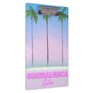 Carpeta De Pinza Cartel de viaje vintage cubano de Guardalavaca
