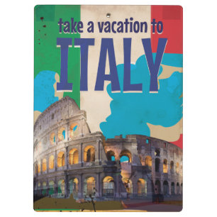 Carpeta De Pinza Cartel de viaje vintage italiano