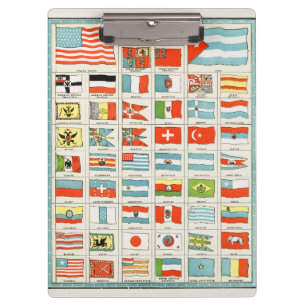 Carpeta De Pinza Cartel Educativo de Banderas Antiguas de Todas las