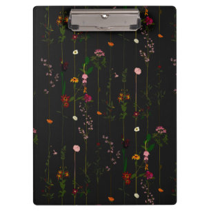 Carpeta De Pinza Cartera floral - Oscuro