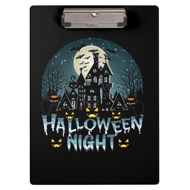 Carpeta De Pinza Casa embrujada, noche de Halloween de miedo (Anverso)