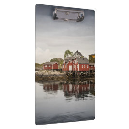 Carpeta De Pinza Casas de barcos rojos de Noruega