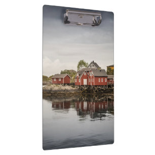 Carpeta De Pinza Casas de barcos rojos de Noruega