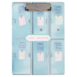 Carpeta De Pinza Casilleros azules de escuela secundaria