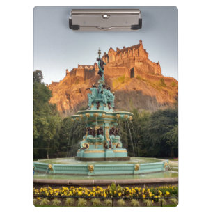 Carpeta De Pinza Castillo de Edimburgo Fuente Princes Street Garden