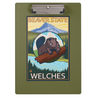 Carpeta De Pinza Castor y capilla del Mt. - Welches, Oregon
