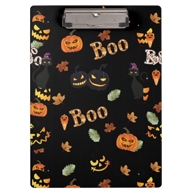Carpeta De Pinza Cat Boo Halloween (Anverso)