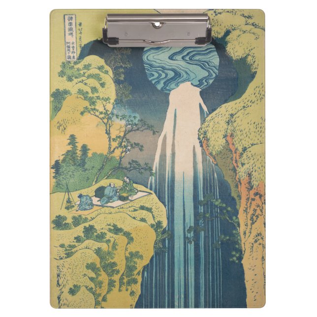 Carpeta De Pinza Catarata Amida de Hokusai Japón Catarata  (Anverso)