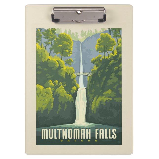 Carpeta De Pinza Cataratas Multnomah | Oregon (Anverso)