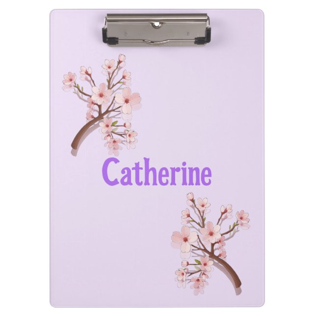 Carpeta De Pinza Catherine Sakura Blossom Branch Heart (Anverso)