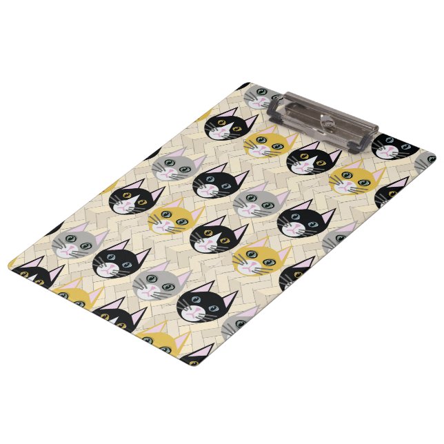 Carpeta De Pinza Cats Herringbone Beige (Angular)