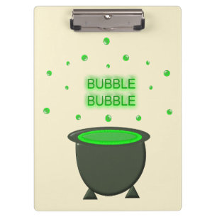 Carpeta De Pinza Cauldron y Bubbling Green Brew Halloween