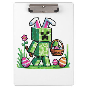 Carpeta De Pinza Caza de huevos de conejo de Pixel Gaming de Pascua