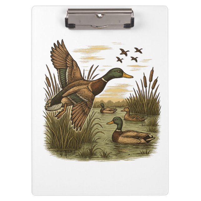 Carpeta De Pinza Caza-Pato-Real-Retro (Anverso)