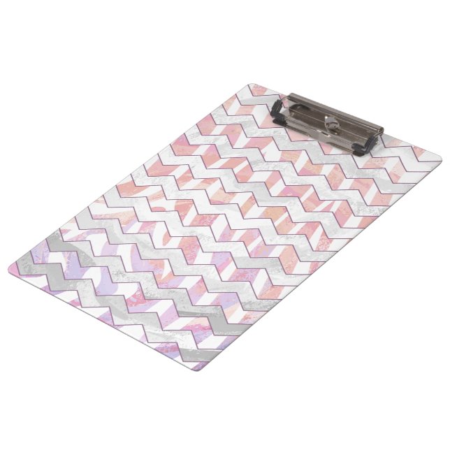 Carpeta De Pinza Cebra Rosa y Chevron Blanco (Angular)