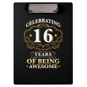 Carpeta De Pinza Celebrando 16 Años De Ser Increíble