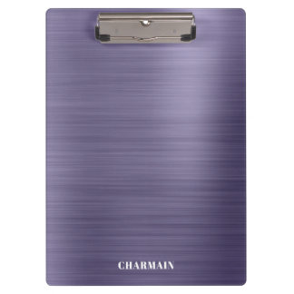 Carpeta De Pinza Cepillo simple Metalizado medianoche