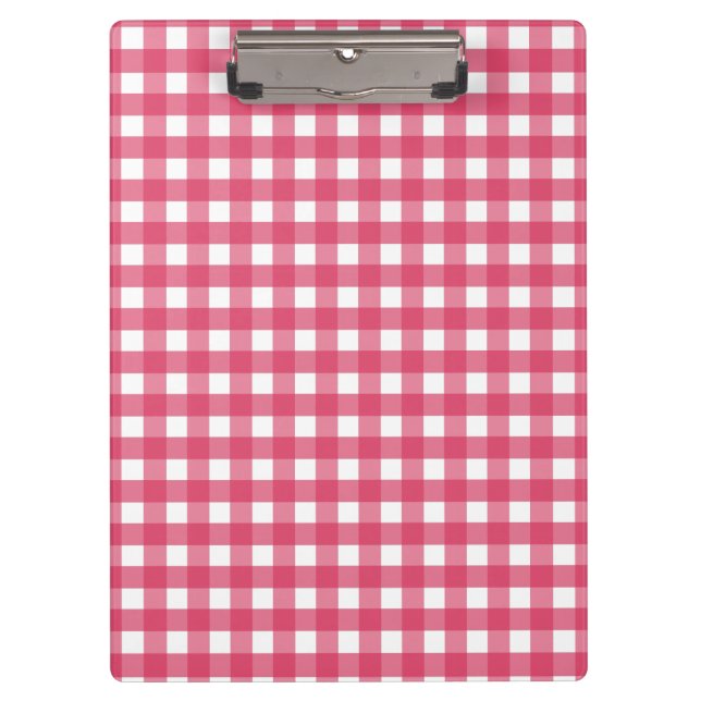 Carpeta De Pinza Cerise gingham (Anverso)