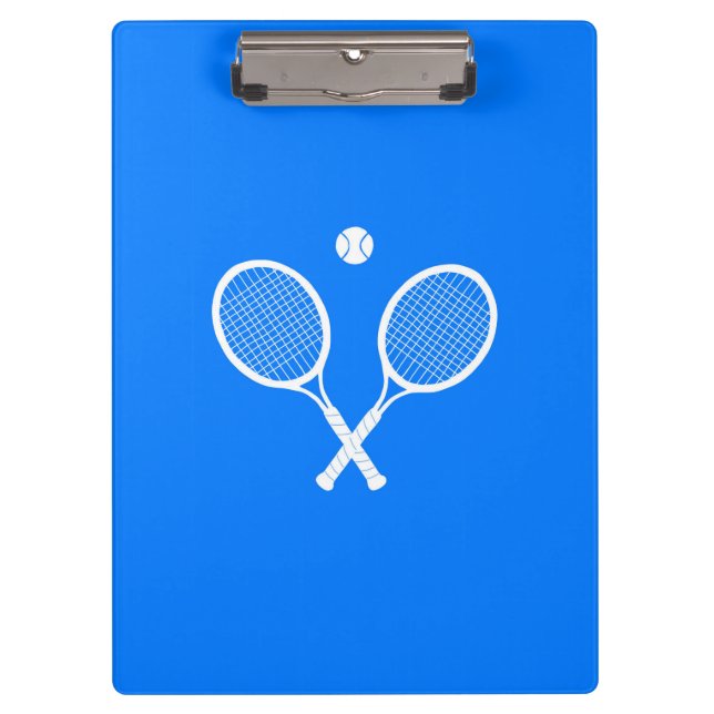Carpeta De Pinza Chaquetas de tenis con bola en fondo azul (Anverso)