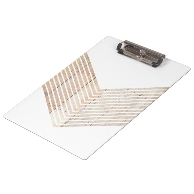 Carpeta De Pinza Chevron Minimalista blanco con madera (Angular)