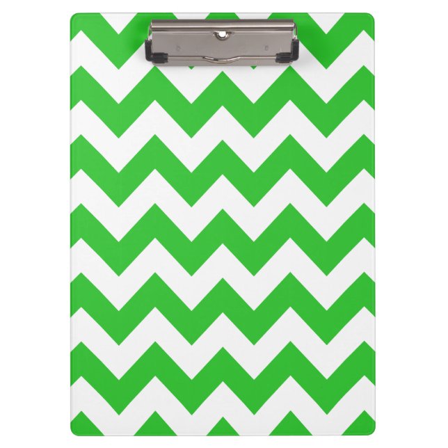Carpeta De Pinza Chevron negrita verde (Anverso)