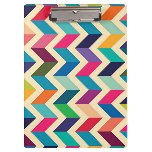 Carpeta De Pinza Chevron/Portapapeles multicolor (Anverso)