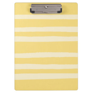 Carpeta De Pinza Chic Moderno Amarillo Mantequilla Rayado